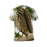 yanfind Adult Full Print T-shirts (men And Women) Beak Besra Sparrowhawk Bird Botanic Botany Branch Calm Colorful Countryside Daylight