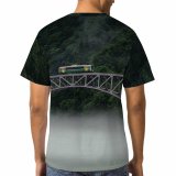 yanfind Adult Full Print T-shirts (men And Women) Architecture Breathtaking Calm Cloudy Construction Dramatic Flora Fog Foliage Forest Gloomy