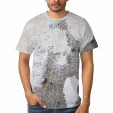 yanfind Adult Full Print Tshirts (men And Women) Texture Abandoned Abstract Built Ceiling Cement Concrete Construction Cracked Grey Grunge Repair