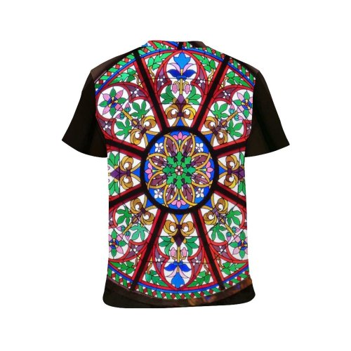 yanfind Adult Full Print T-shirts (men And Women) Architecture Art Building Church Window Glass Stained