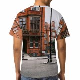 yanfind Adult Full Print T-shirts (men And Women) Apartment Architecture Brick Building Castle Chelsea City Facade London Outdoors Pavement Street