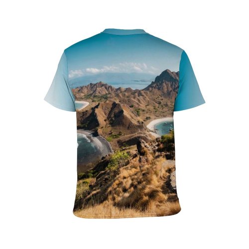 yanfind Adult Full Print T-shirts (men And Women) Sea Landscape Beach Sand Bay Summer Travel Seascape Seashore Island Rock