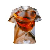 yanfind Adult Full Print T-shirts (men And Women) Wood Alcohol Bar Party Cocktail Glass Table Tea Wine Fruit Still
