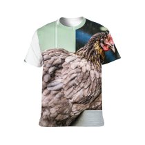 yanfind Adult Full Print T-shirts (men And Women) Avian Chicken Cockerel Farm Feathers Hen Plumage Poultry Rooster