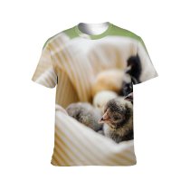 yanfind Adult Full Print T-shirts (men And Women) Bird Cute Grass Easter Chicken Outdoors Baby Family Little Newborn Poultry