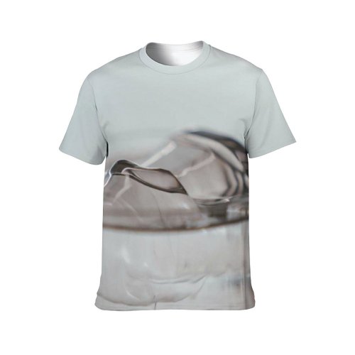 yanfind Adult Full Print T-shirts (men And Women) Clear Cool Space Crystal Cubes Details Glass Highball Negative Refreshing