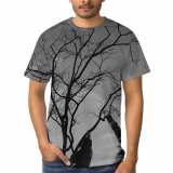 yanfind Adult Full Print T-shirts (men And Women) Leafless Tree Bw Blackandwhite Landscape Plants Dark Sky