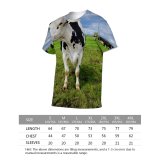 yanfind Adult Full Print T-shirts (men And Women) Field Agriculture Farm Grass Grassland Milk Cow Rural Farmland Pasture Dairy