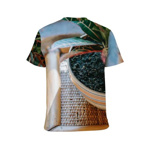 yanfind Adult Full Print T-shirts (men And Women) Apartment Botany Brick Ceramic Cozy Cupboard Daylight Decor Decoration Design Drawer Ficus