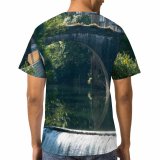 yanfind Adult Full Print Tshirts (men And Women) French France Village Lake River Waterfall Europe Beautiful Landscape Old Vacation
