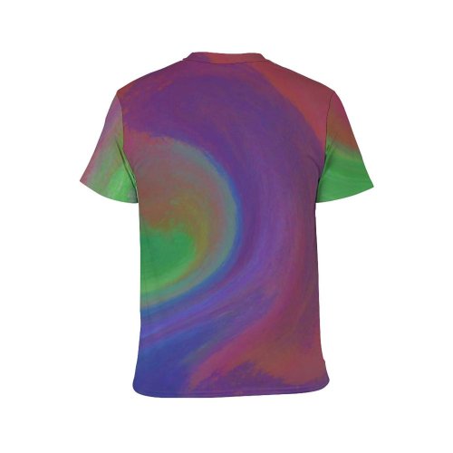 yanfind Adult Full Print T-shirts (men And Women) Art Creativity Surreal Rainbow Pastel Artistic Watercolor Acrylic Canvas Psychedelic