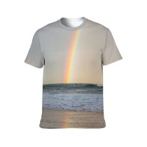 yanfind Adult Full Print T-shirts (men And Women) Beach Cloudless Coast Colorful Country Gradient Horizon Intense Journey Light Marine Ocean
