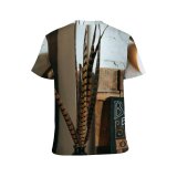 yanfind Adult Full Print T-shirts (men And Women) Feather Gothic Iron Metal Retro Rough Rusty Skull Stationery Still