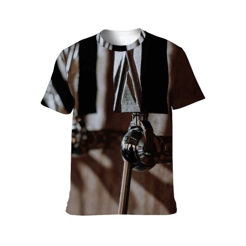 yanfind Adult Full Print T-shirts (men And Women) Wood Fashion Art Dark Architecture Retro Traditional Abandoned Hanging Family Machinery