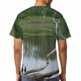 yanfind Adult Full Print Tshirts (men And Women) Autumn Beauty Bog Dark Dead Fall Fog Forest Grass Lake Landscape Leaves