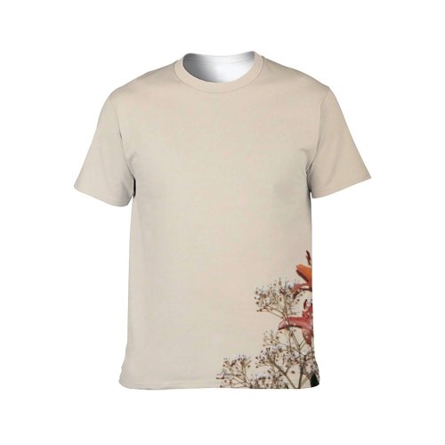 yanfind Adult Full Print T-shirts (men And Women) 2d Texture Love Romance Valentine Flower Lillium Salmon