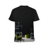 yanfind Adult Full Print T-shirts (men And Women) Dark Party Cocktail Glass Lemon Studio Bottle Lime Vodka Liquor Icee