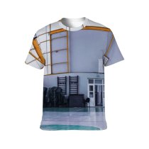 yanfind Adult Full Print T-shirts (men And Women) Basket Basketball Building Club Contemporary Court Daylight Daytime Design Determine Dynamic Empty