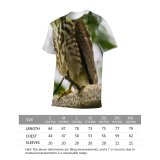 yanfind Adult Full Print T-shirts (men And Women) Beak Besra Sparrowhawk Bird Botanic Botany Branch Calm Colorful Countryside Daylight