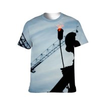 yanfind Adult Full Print T-shirts (men And Women) Build Builder Construction Worker Engineer Engineering Fire Silhouette Work