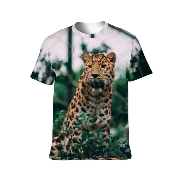 yanfind Adult Full Print T-shirts (men And Women) Big Portrait Giraffe Outdoors Wild Jungle Safari Wildlife Danger Camouflage