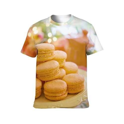 yanfind Adult Full Print T-shirts (men And Women) Wood Coffee Tea Sugar Breakfast Candy Chocolate Sweet Baking Cake Homemade Traditional