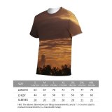 yanfind Adult Full Print T-shirts (men And Women) Landscape Sunset Sunrise Sky Clouds Peaceful Trees Plants-