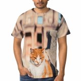 yanfind Adult Full Print T-shirts (men And Women) Cat Face Ephesus Historic Historical Architecture Building Monument Ruins