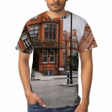 yanfind Adult Full Print T-shirts (men And Women) Apartment Architecture Brick Building Castle Chelsea City Facade London Outdoors Pavement Street
