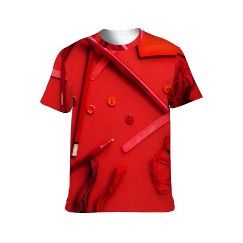 yanfind Adult Full Print T-shirts (men And Women) Nail File Pens Stapler Strings Technology Tool