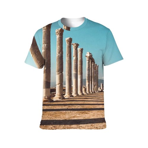 yanfind Adult Full Print T-shirts (men And Women) Art Architecture Marble Outdoors Stone Religion Ancient Acropolis Parthenon Column Archaeology