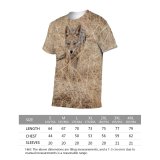 yanfind Adult Full Print T-shirts (men And Women) Wood Field Countryside Grass Fur Fall Young Fox Outdoors Wild