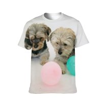 yanfind Adult Full Print T-shirts (men And Women) Ball Balloon Calm Carefree Chill Colorful Comfort Curious Cute Dog Floor