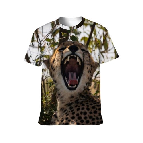 yanfind Adult Full Print T-shirts (men And Women) Tree Big Fur Portrait Cat Wild Hunter Jungle Leopard