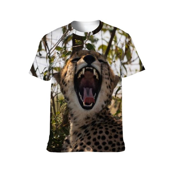 yanfind Adult Full Print T-shirts (men And Women) Tree Big Fur Portrait Cat Wild Hunter Jungle Leopard