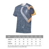 yanfind Adult Full Print Tshirts (men And Women) Love Heart Broken Metallic Bspo06