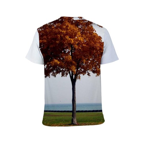 yanfind Adult Full Print Tshirts (men And Women) Autumn Colorful Fall Falling Leaves