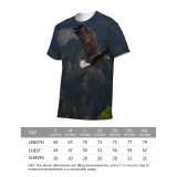 yanfind Adult Full Print T-shirts (men And Women) Bald Eagle Bird Flying Forest Trees