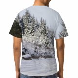 yanfind Adult Full Print Tshirts (men And Women) Landscape Trees Woods Winter Snow Scenery