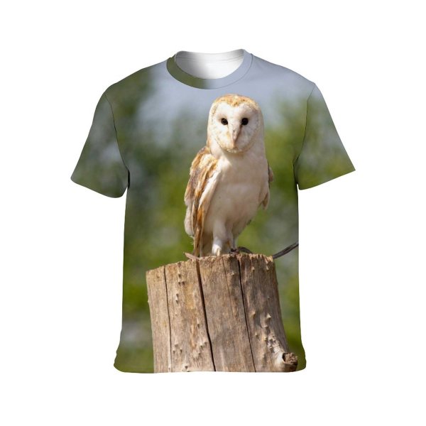 yanfind Adult Full Print T-shirts (men And Women) Wood Bird Cute Grass Tree Beak Portrait Outdoors Wild Wildlife Raptor Avian