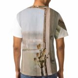yanfind Adult Full Print T-shirts (men And Women) Dried Flowers Glass Vase Light Room Rusty Used Vintage Window Wooden