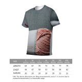 yanfind Adult Full Print T-shirts (men And Women) Armchair Ball Cloth Colorful Comfort Space Couch Cozy Craft Creative Crochet