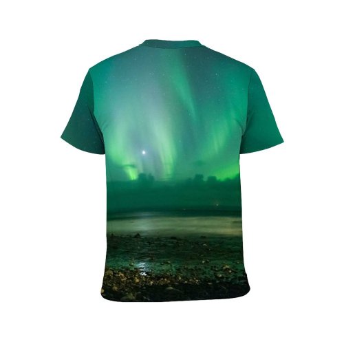 yanfind Adult Full Print T-shirts (men And Women) Light Dawn Space Dark Evening Outdoors Astronomy Rainbow Frosty