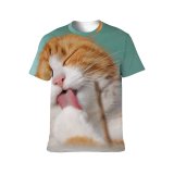 yanfind Adult Full Print T-shirts (men And Women) Cat Cute Pet