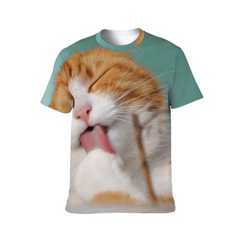 yanfind Adult Full Print T-shirts (men And Women) Cat Cute Pet