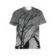 yanfind Adult Full Print T-shirts (men And Women) Leafless Tree Bw Blackandwhite Landscape Plants Dark Sky