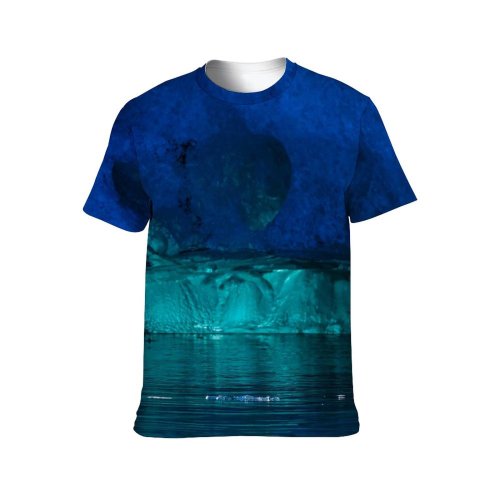 yanfind Adult Full Print T-shirts (men And Women) Calm Waters Cave Dark Floating Frost Frosty Frozen Melting