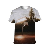 yanfind Adult Full Print T-shirts (men And Women) Area Autumn Basket Basketball Building Cloudy Construction Court Daylight Daytime District