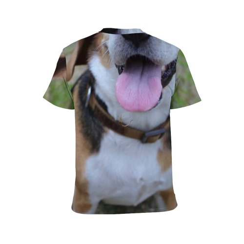 yanfind Adult Full Print T-shirts (men And Women) Cute Dog Outdoors Pet Tongue