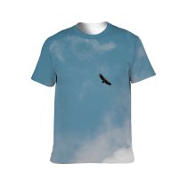yanfind Adult Full Print T-shirts (men And Women) Flight Bird Summer High Freedom Airplane Eagle Sky Cloud Outdoors